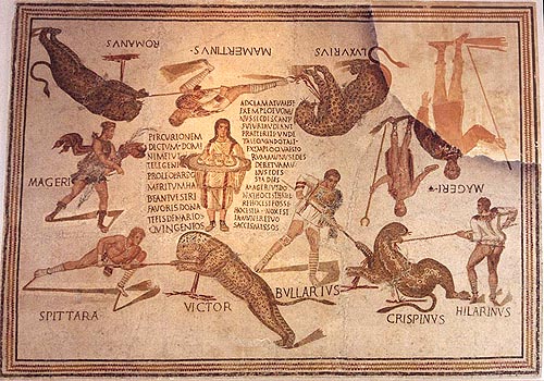 Римская мозаика из музея Суса. Игры
