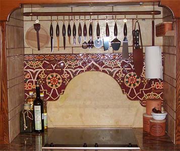 Настенное кухонное панно-фартук 