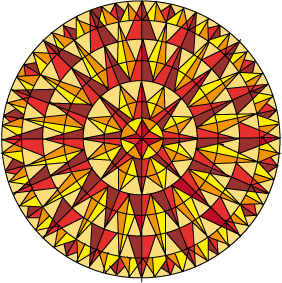 Геометрия мозаичной розетки. Компас и звезда