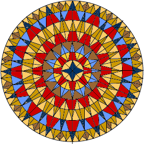 Геометрия мозаичной розетки - вариант колеса